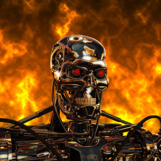 Kostenloses Cyborg Terminator Wallpaper für iPad Air