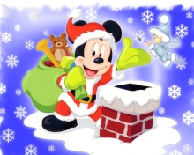 Das Mickey Santa Wallpaper 220x176
