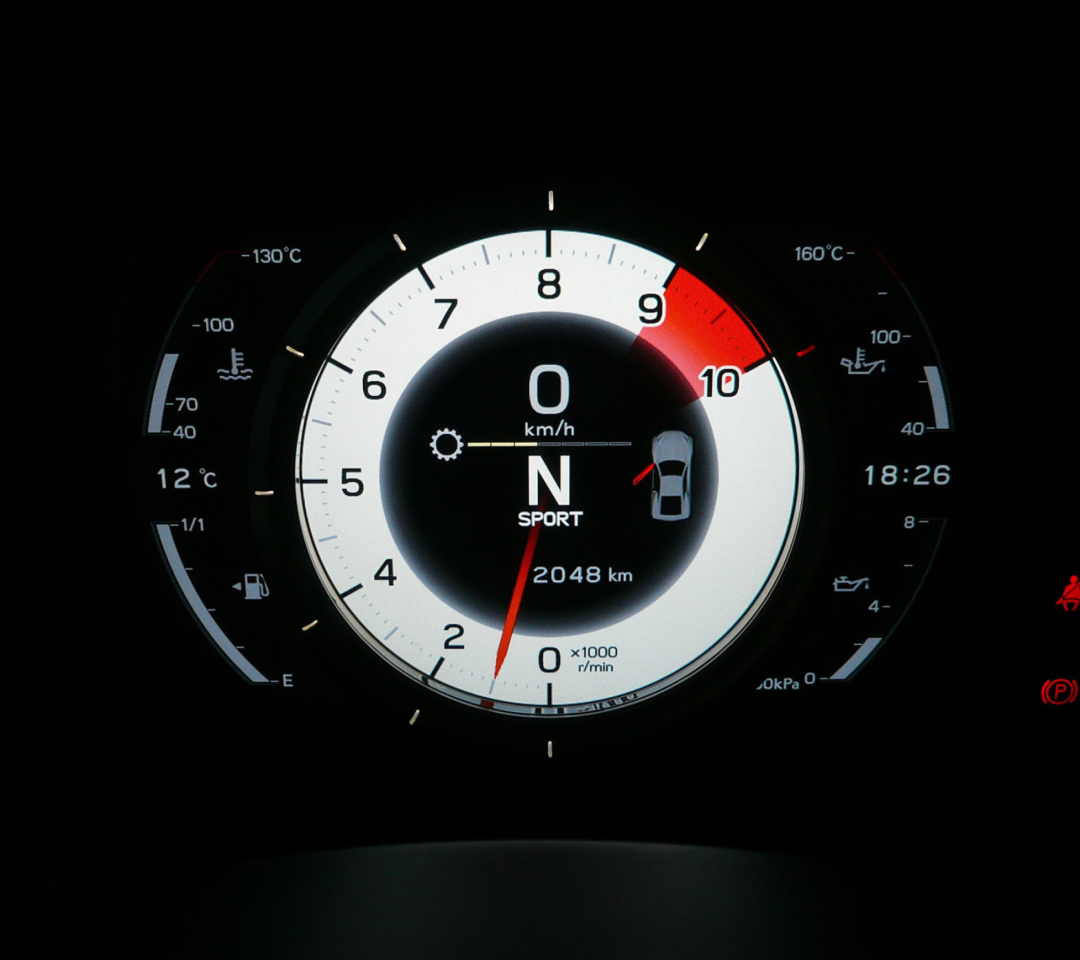 Lexus LFA Tachometer wallpaper 1080x960