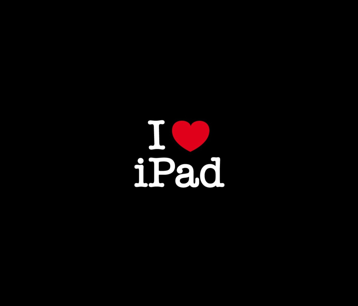 Fondo de pantalla I Love Ipad 1200x1024