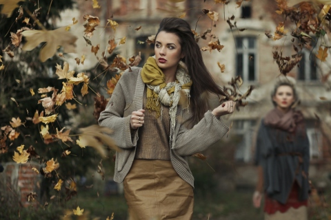 Screenshot №1 pro téma Autumn Girl 480x320