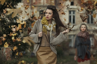 Autumn Girl - Obrázkek zdarma pro 640x480