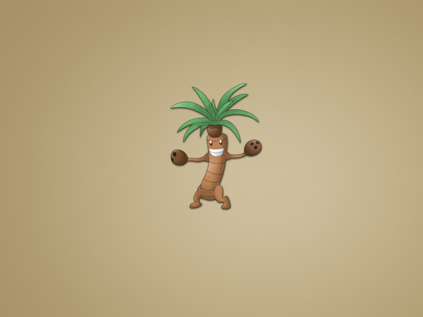 Screenshot №1 pro téma Funny Coconut Palm Tree Illustration 1400x1050
