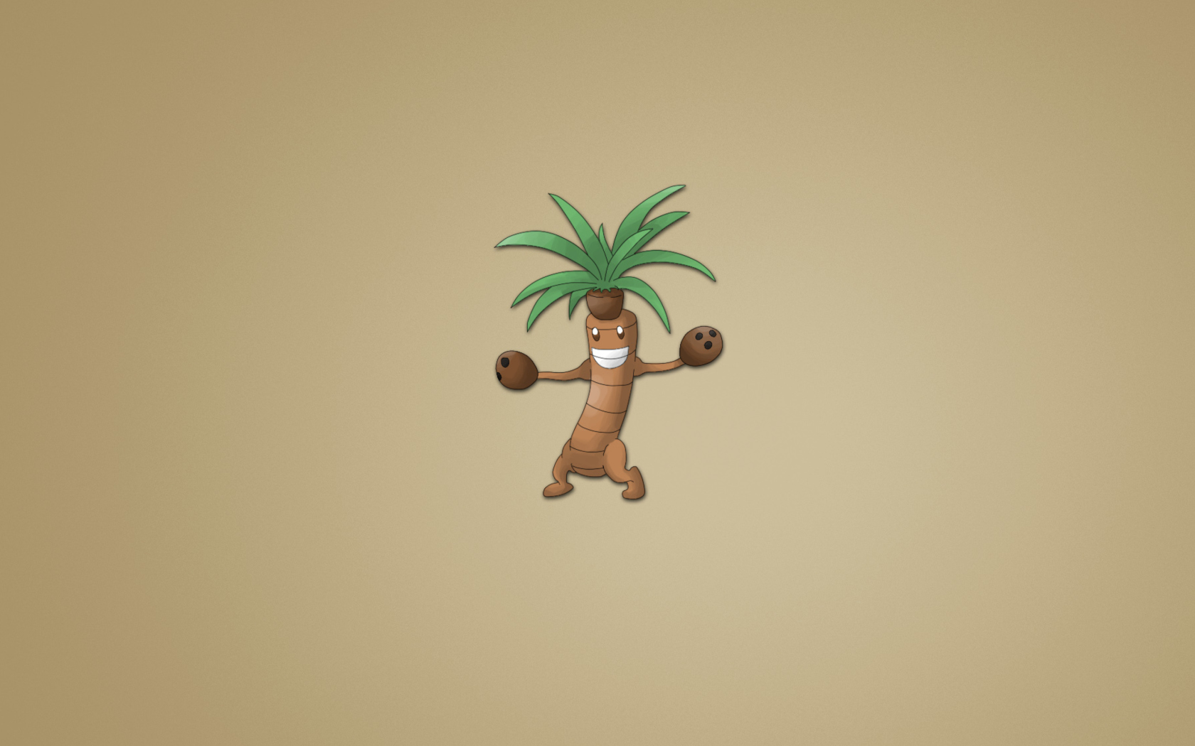 Screenshot №1 pro téma Funny Coconut Palm Tree Illustration 1680x1050
