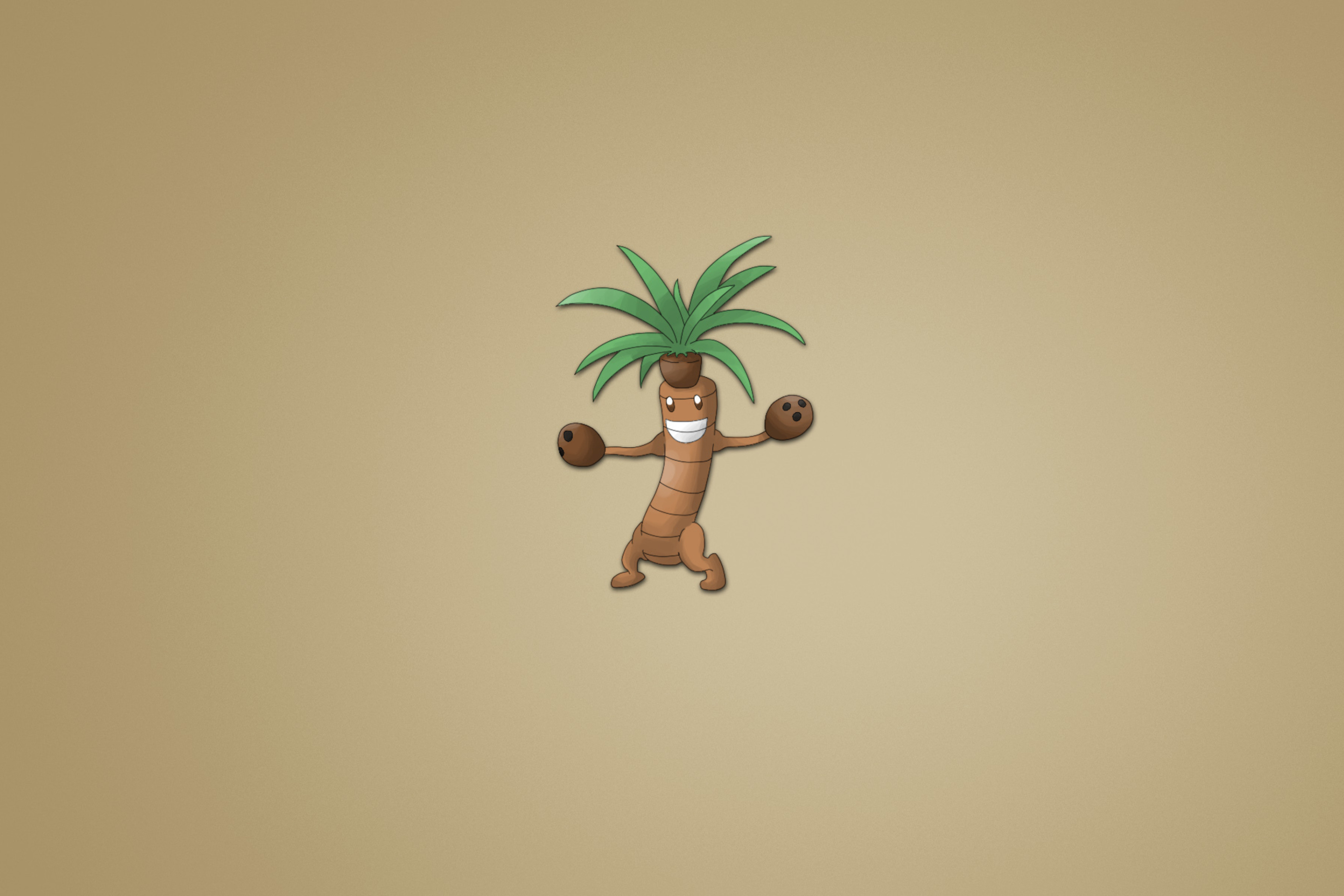 Fondo de pantalla Funny Coconut Palm Tree Illustration 2880x1920