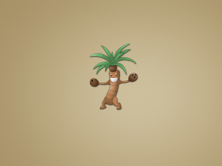 Das Funny Coconut Palm Tree Illustration Wallpaper 320x240