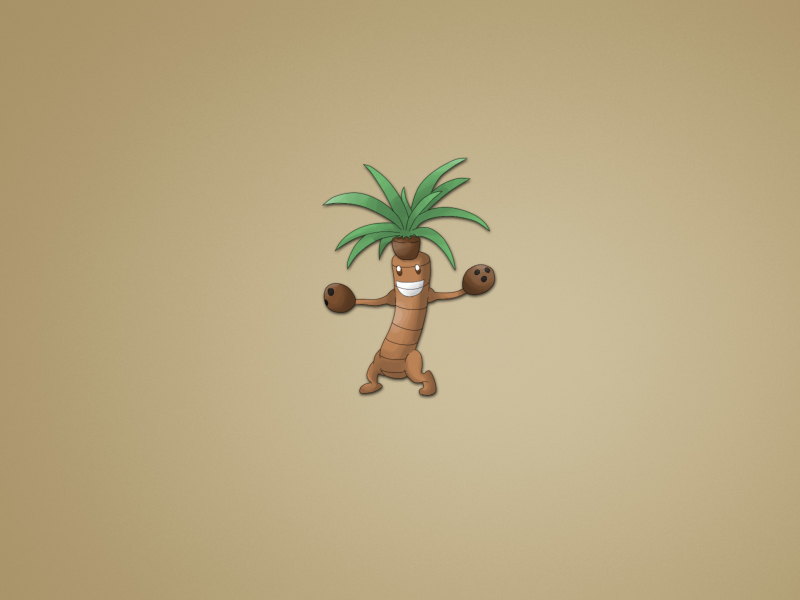 Screenshot №1 pro téma Funny Coconut Palm Tree Illustration 800x600