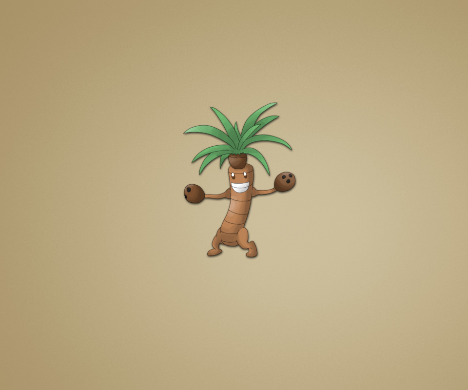 Fondo de pantalla Funny Coconut Palm Tree Illustration 960x800