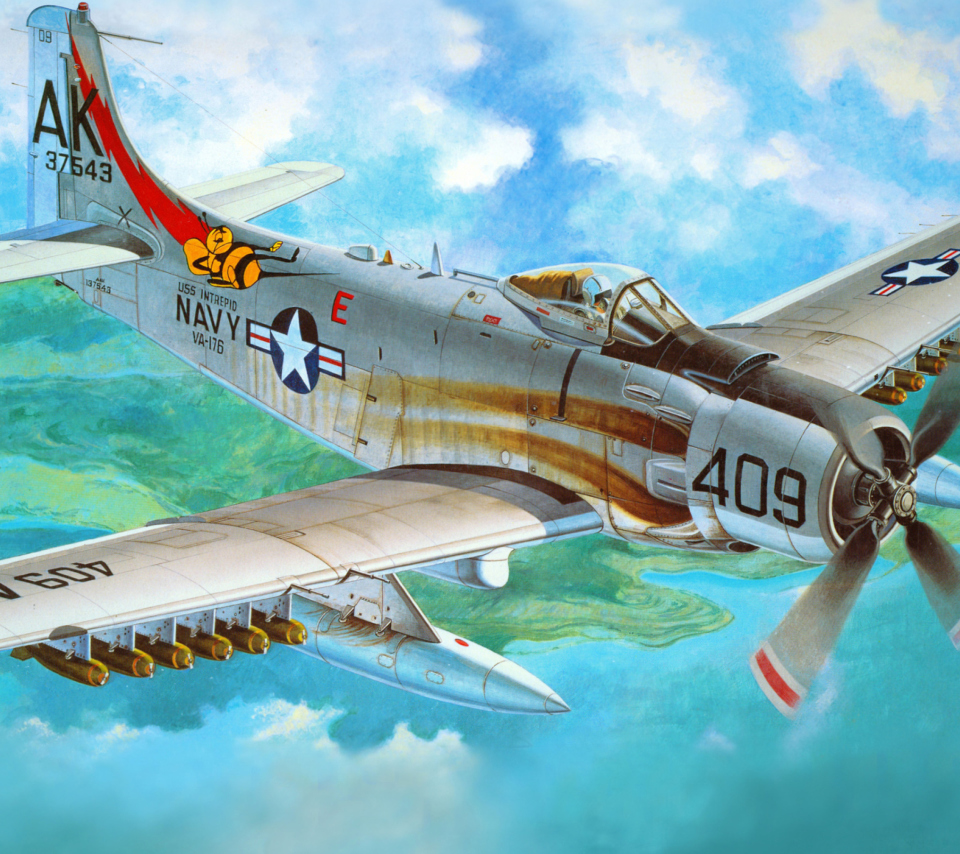 Douglas A-1 Skyraider wallpaper 960x854