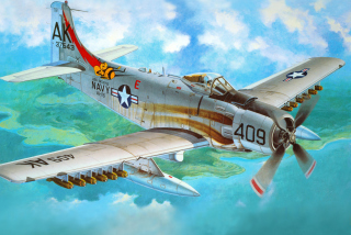 Douglas A-1 Skyraider - Obrázkek zdarma pro Fullscreen 1152x864