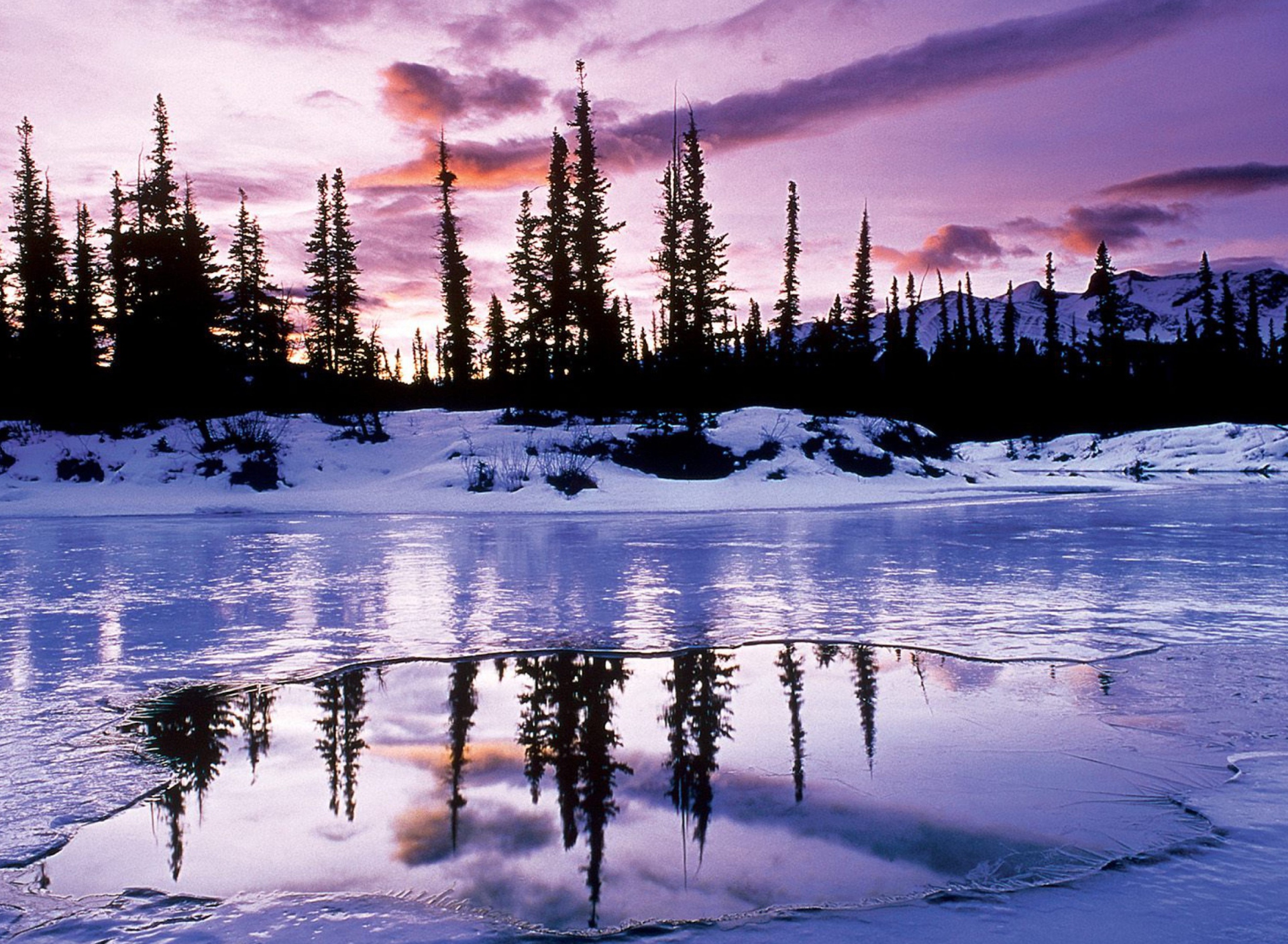 Winter Evening Landscape wallpaper 1920x1408