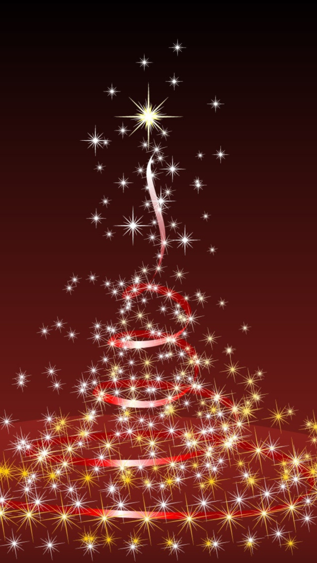 Das Merry Christmas Lights Wallpaper 640x1136