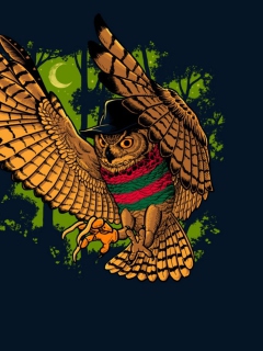 Screenshot №1 pro téma Freddy Krueger Owl 240x320