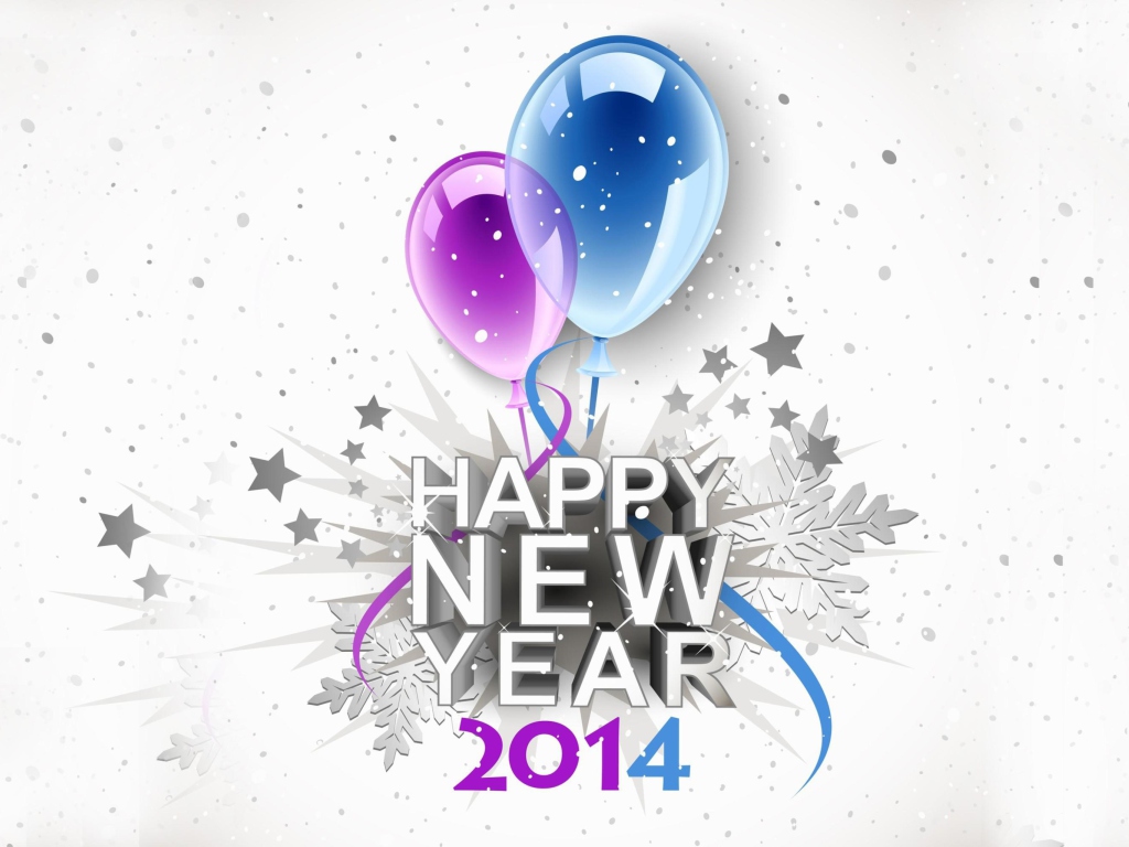 Das Happy New Year 2014 Wallpaper 1024x768