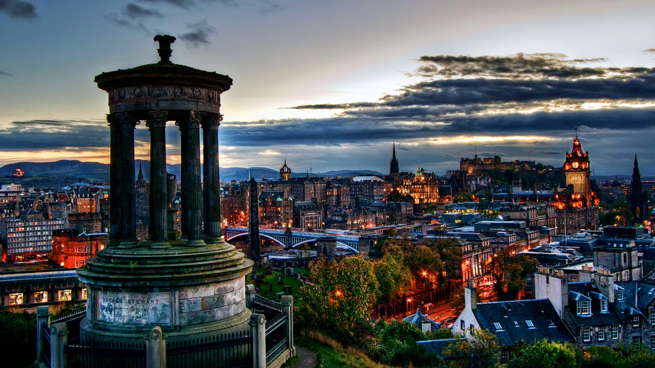 Обои Edinburgh Lights 1280x720