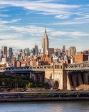 Screenshot №1 pro téma Brooklyn Bridge, Manhattan, New York City 128x160