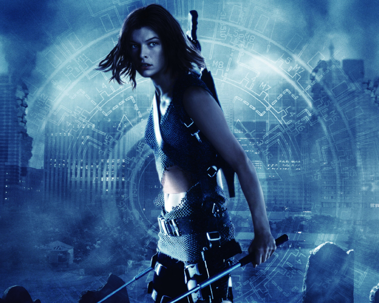 Fondo de pantalla Resident Evil, Milla Jovovich 1280x1024