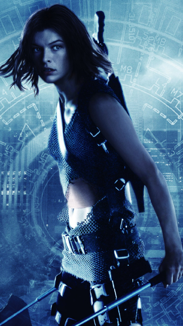 Fondo de pantalla Resident Evil, Milla Jovovich 640x1136