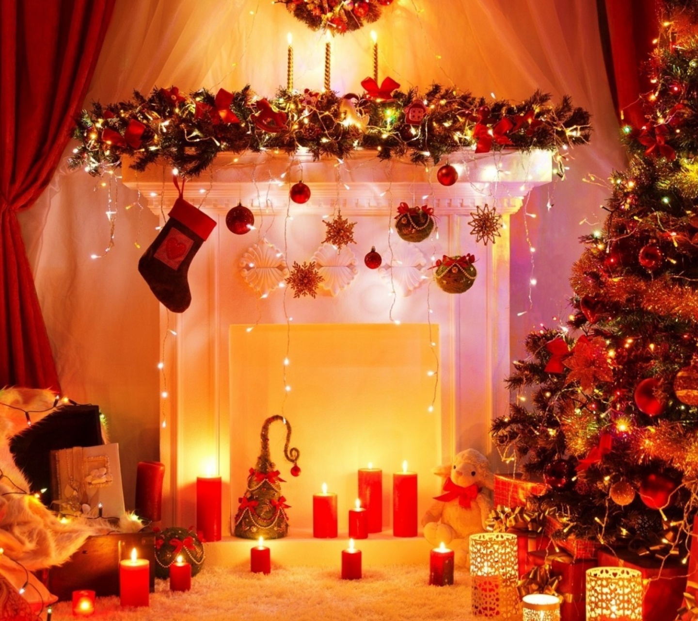 Обои Home christmas decorations 2021 1440x1280