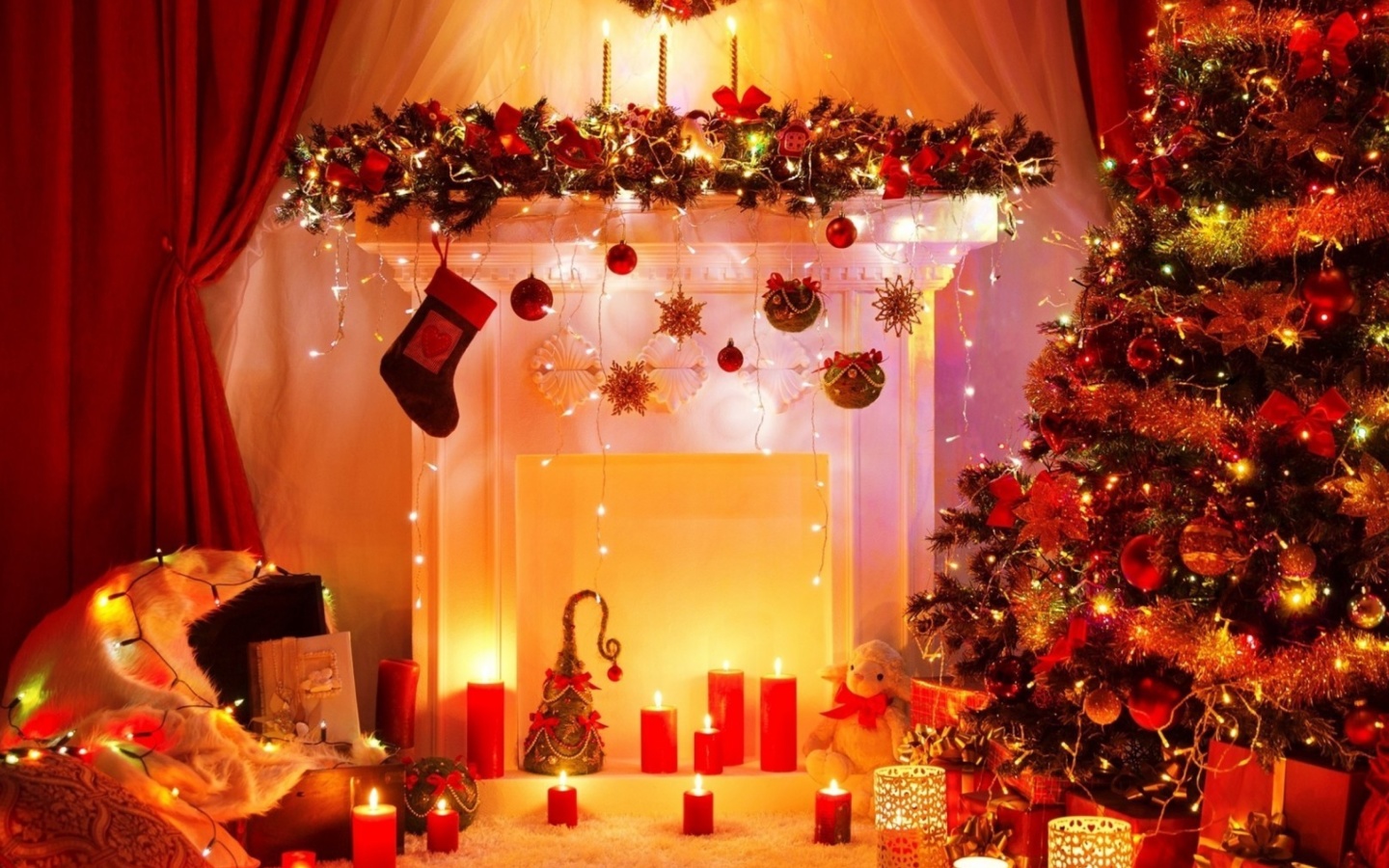 Обои Home christmas decorations 2021 1440x900