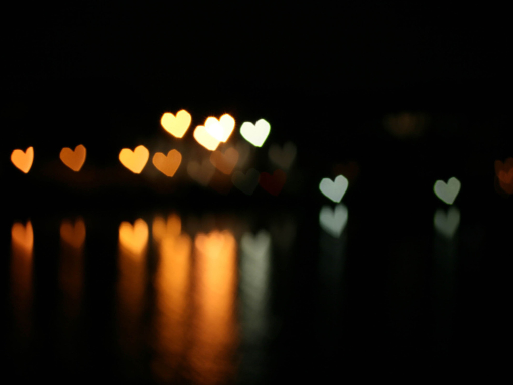 Обои Heart Bokeh 1024x768