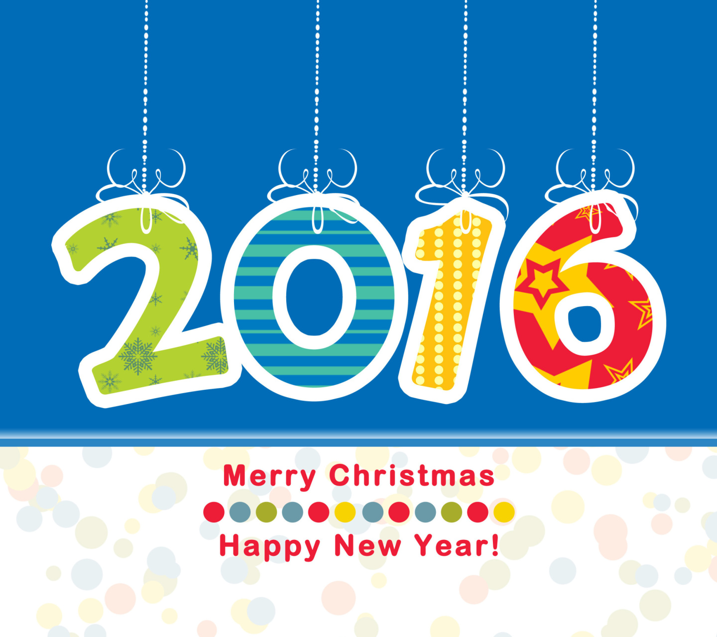 Screenshot №1 pro téma Colorful New Year 2016 Greetings 1440x1280