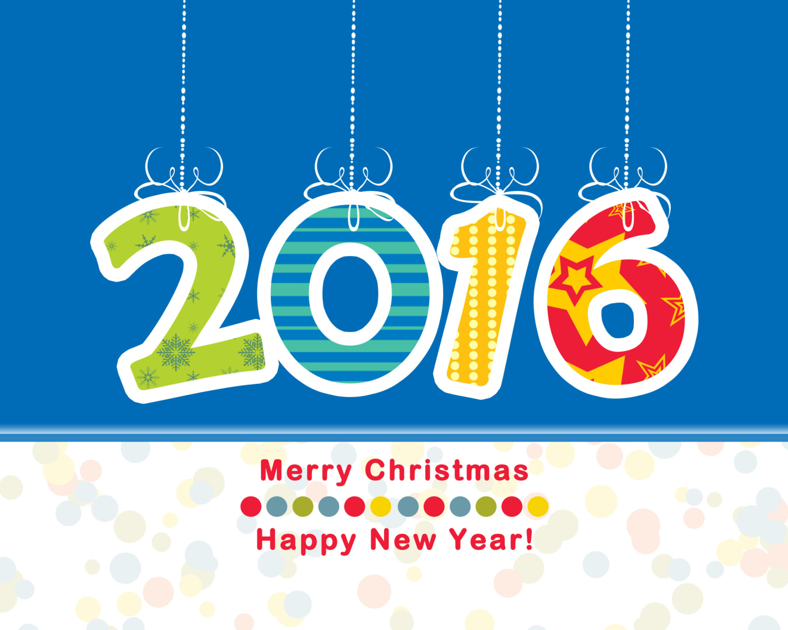 Fondo de pantalla Colorful New Year 2016 Greetings 1600x1280