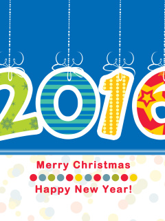 Screenshot №1 pro téma Colorful New Year 2016 Greetings 240x320