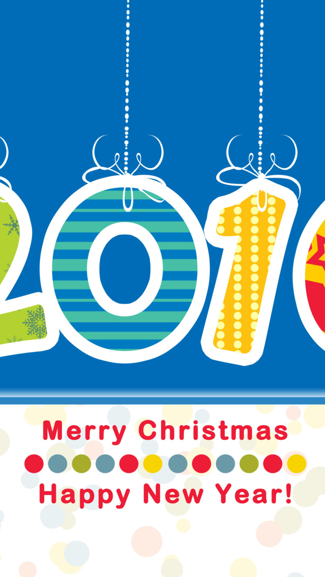 Sfondi Colorful New Year 2016 Greetings 640x1136