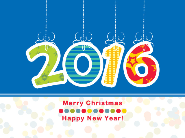 Screenshot №1 pro téma Colorful New Year 2016 Greetings 640x480