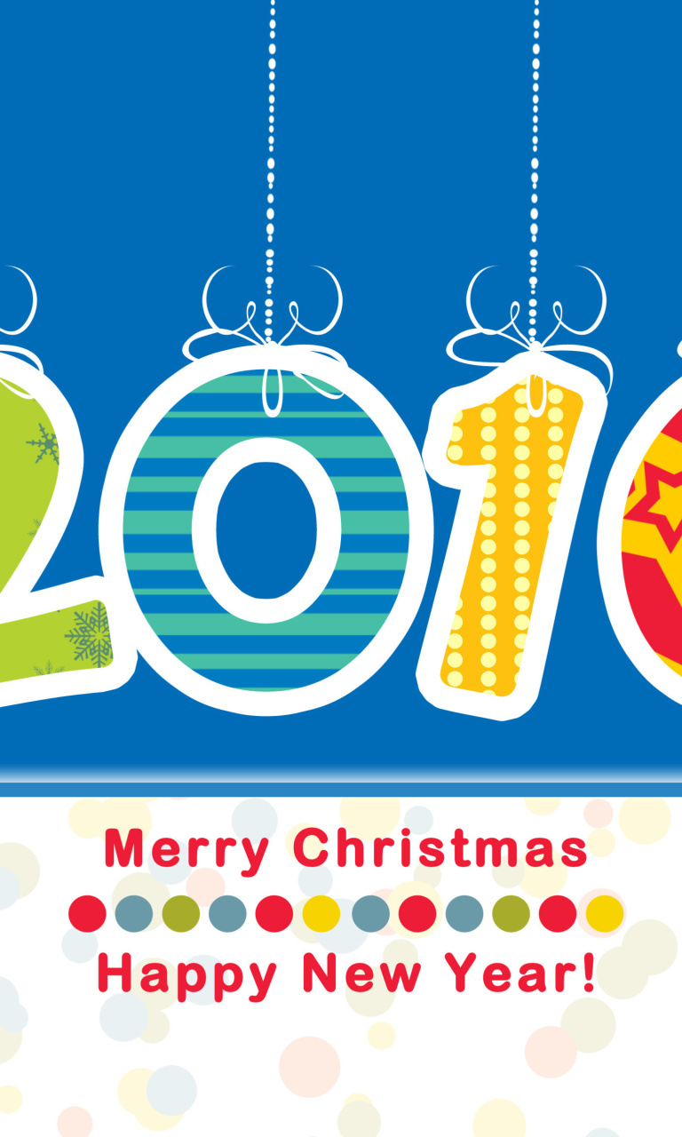 Das Colorful New Year 2016 Greetings Wallpaper 768x1280