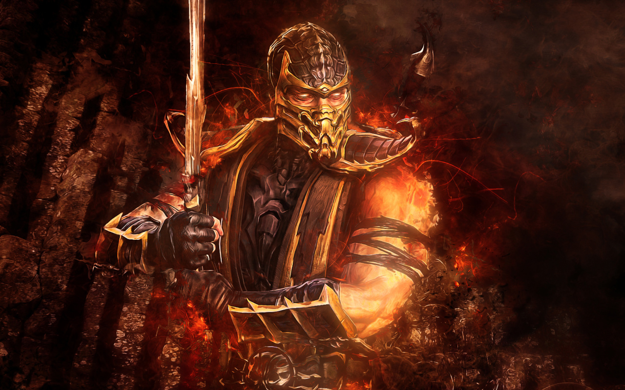 Screenshot №1 pro téma Scorpion in Mortal Kombat 1280x800