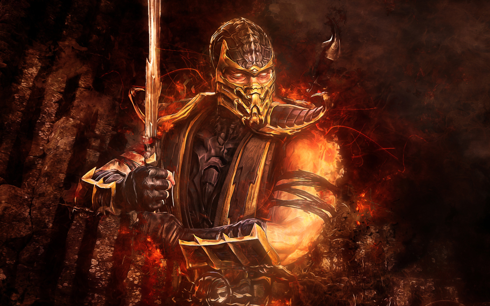 Screenshot №1 pro téma Scorpion in Mortal Kombat 1680x1050