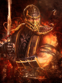 Screenshot №1 pro téma Scorpion in Mortal Kombat 240x320