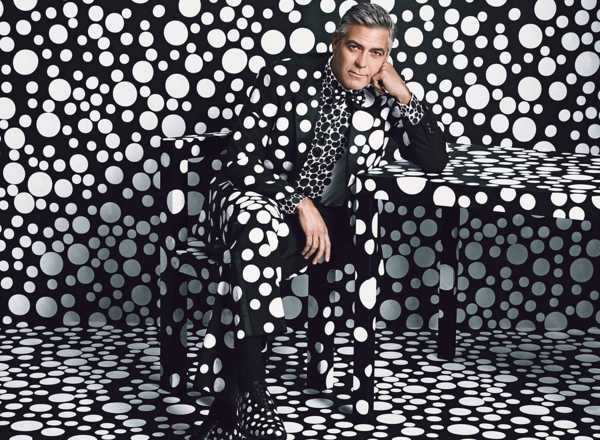 Das George Clooney Creative Photo Wallpaper 1920x1408