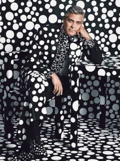 Das George Clooney Creative Photo Wallpaper 240x320