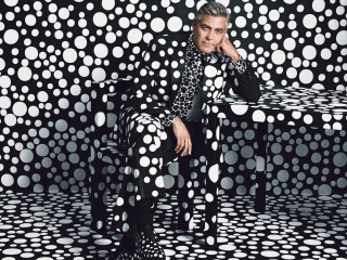 George Clooney Creative Photo wallpaper 320x240