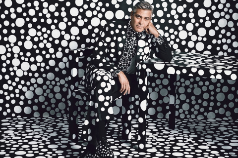 George Clooney Creative Photo wallpaper 480x320