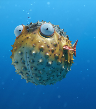 Funny Bubble Fish - Obrázkek zdarma pro 320x480