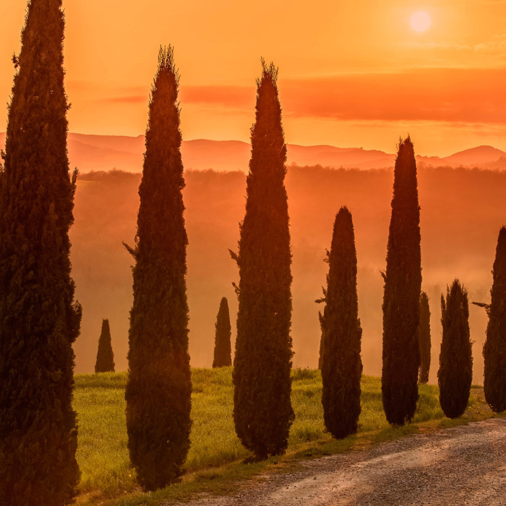 Fondo de pantalla Tuscany Valley Autumn 1024x1024