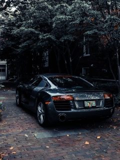 Audi R8 Black V10 wallpaper 240x320