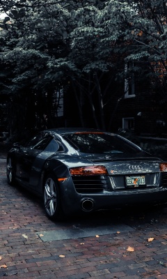 Das Audi R8 Black V10 Wallpaper 240x400