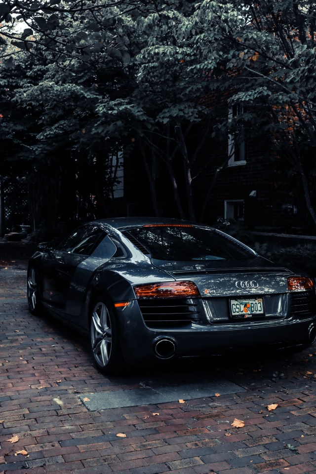 Audi R8 Black V10 screenshot #1 640x960