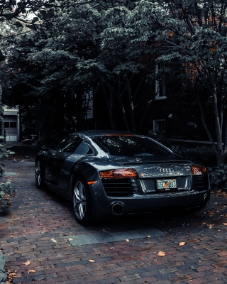 Audi R8 Black V10 sfondi gratuiti per 640x1136
