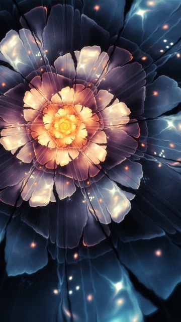 Das Digital Blossom Wallpaper 360x640