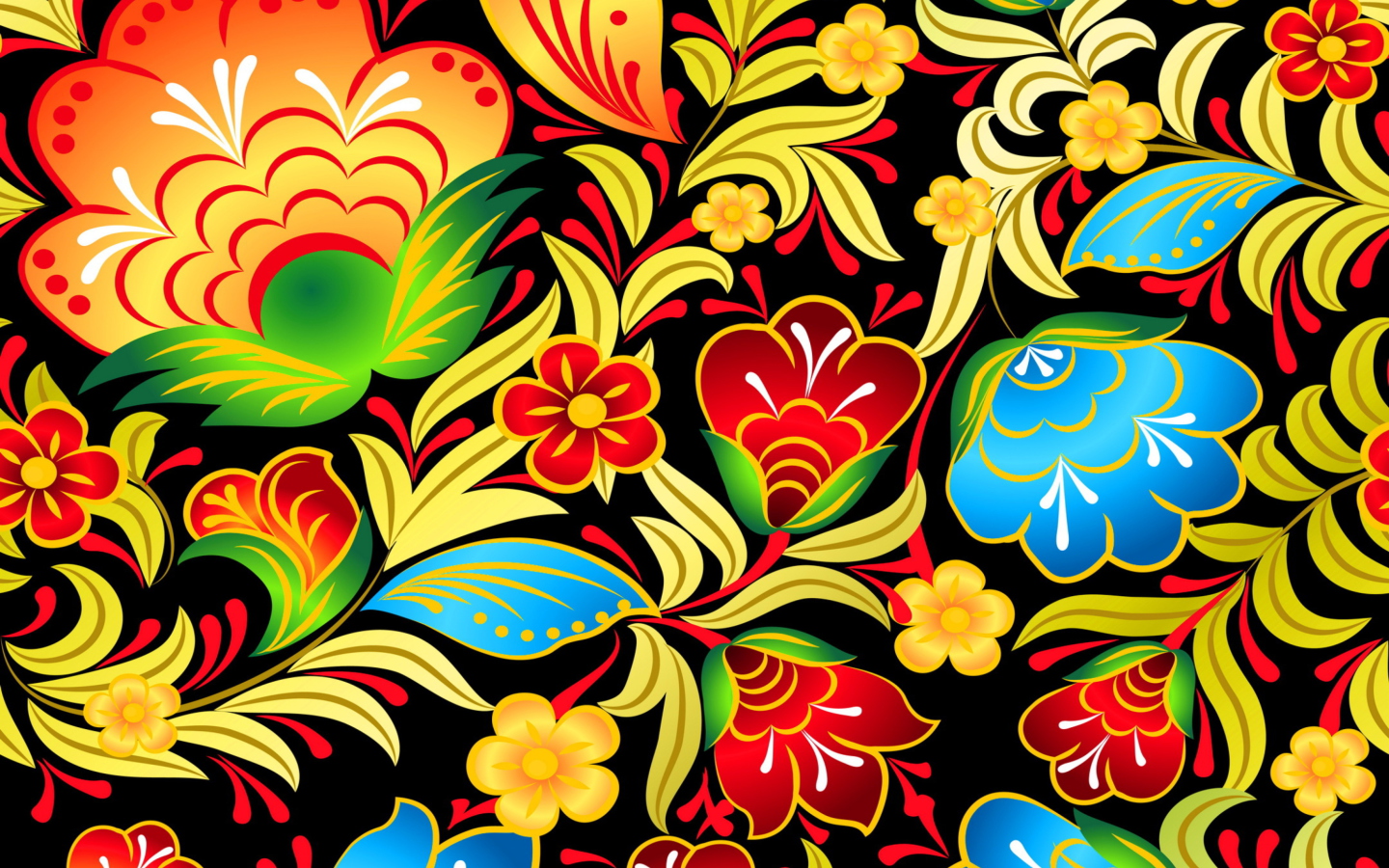 Das Khokhloma Patterns Wallpaper 1440x900