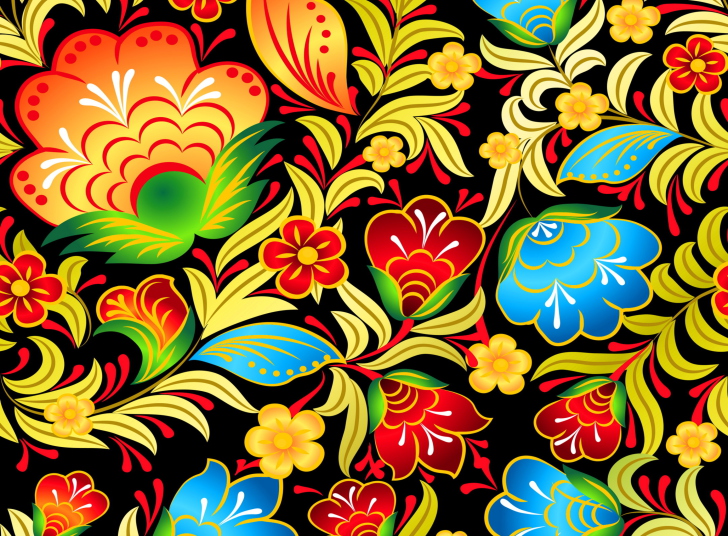 Khokhloma Patterns wallpaper