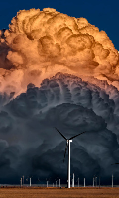 Screenshot №1 pro téma Windmill Sunset 240x400