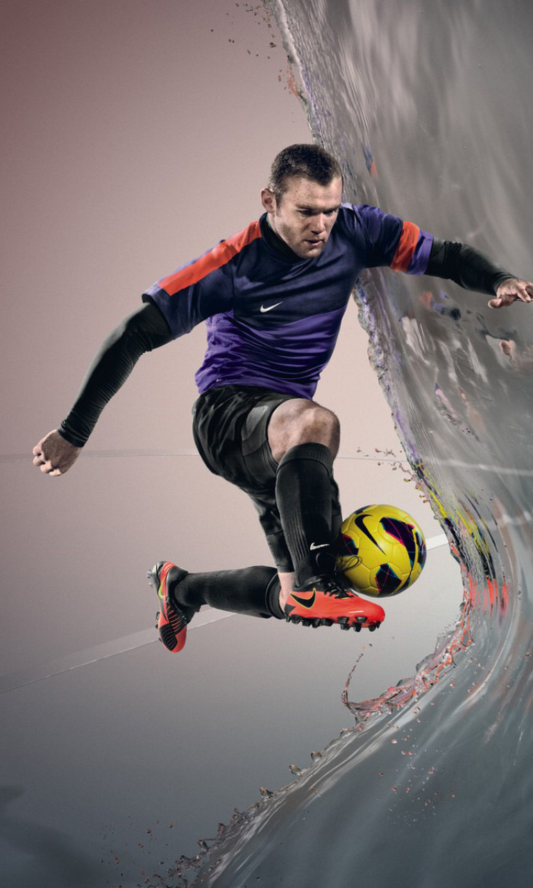 Обои Nike Football Advertisement 768x1280