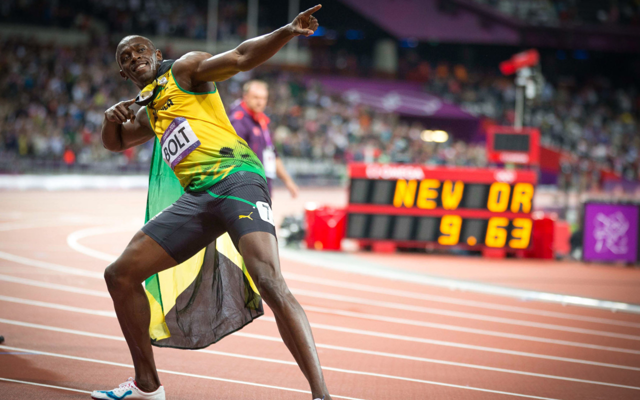 Screenshot №1 pro téma Usain Bolt won medals in the Olympics 1280x800
